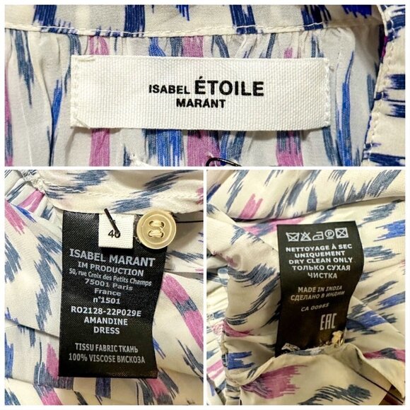 Isabel Marant Etoile Amandine Mini Dress, Size 40ER/US8, New with Tag - Picture 12 of 16